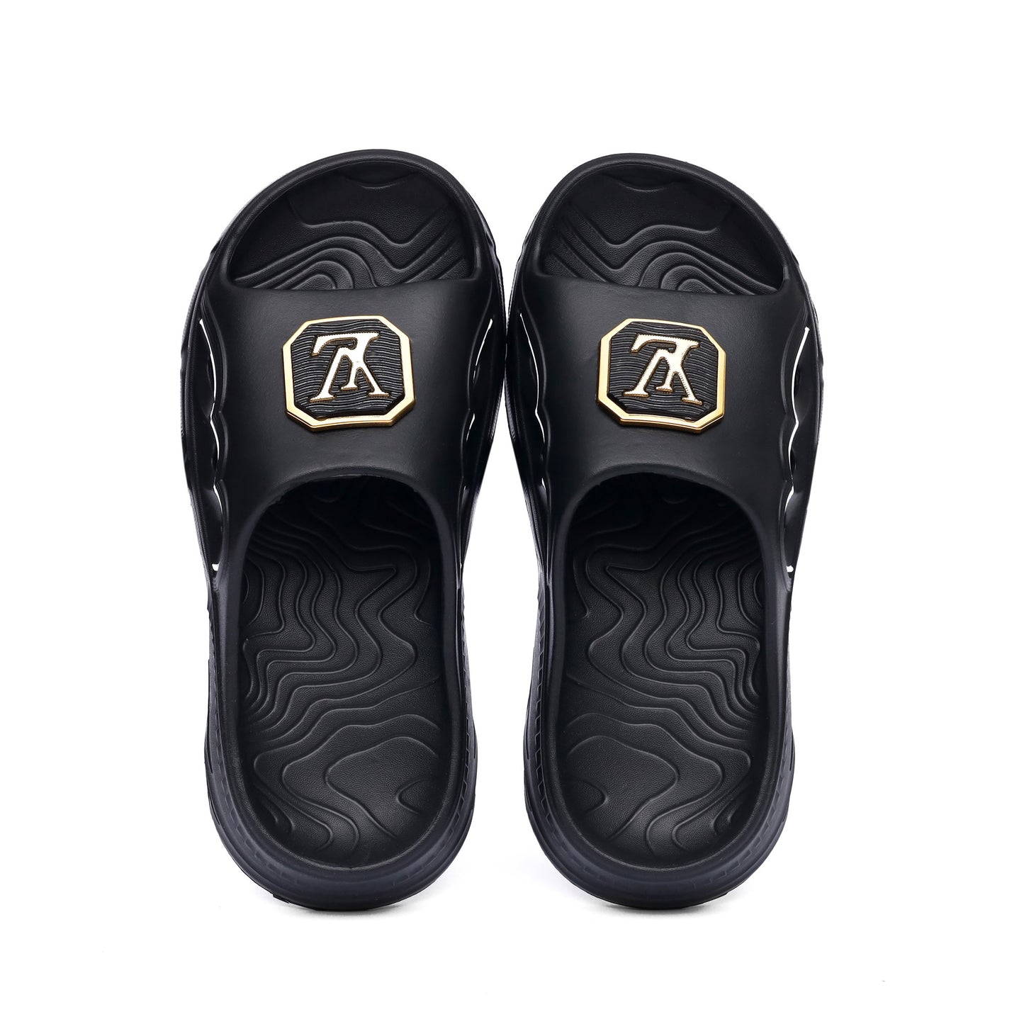 LV Black Flip Flops - FL - 9001