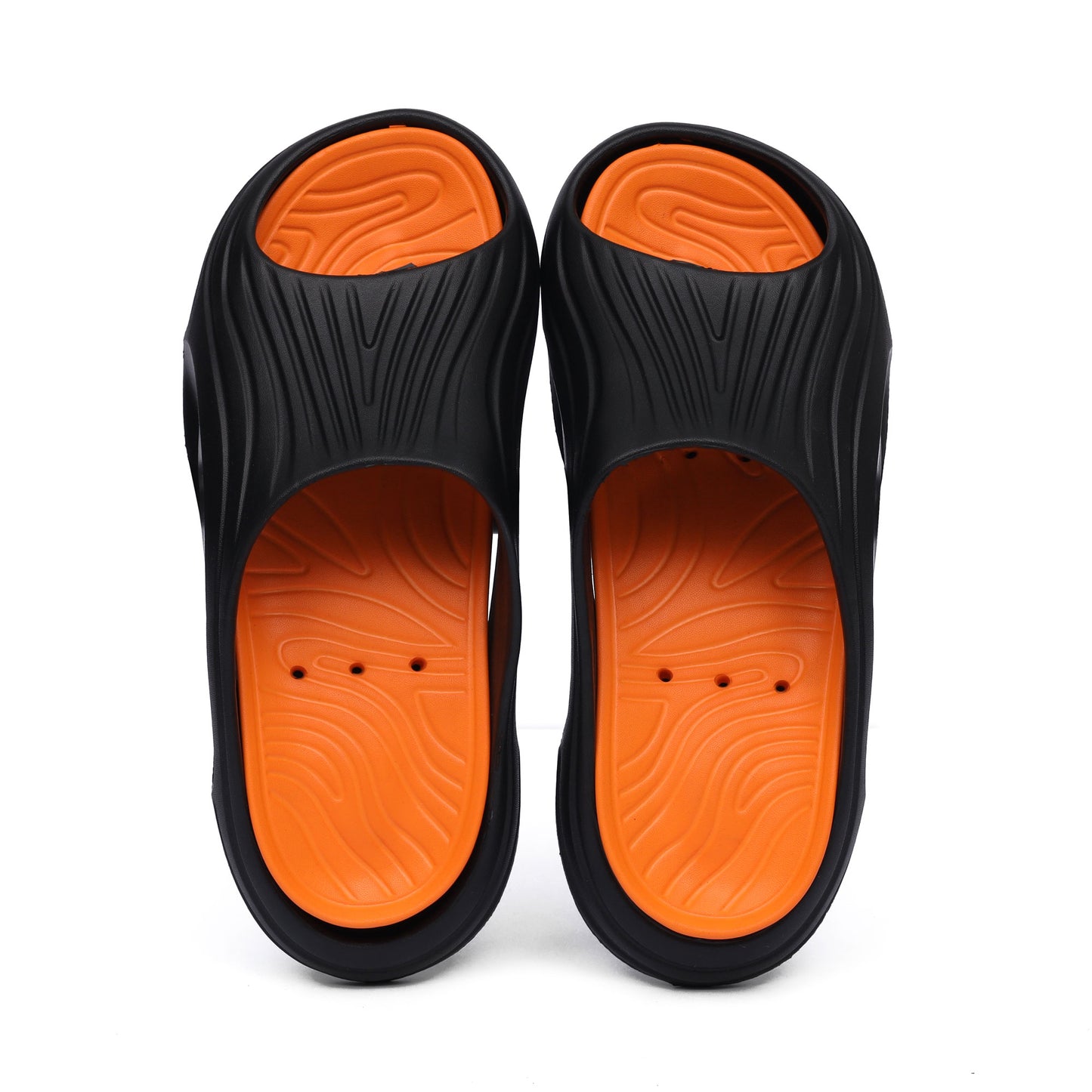 High Quality Black Orange Flip Flops - FL - 5001