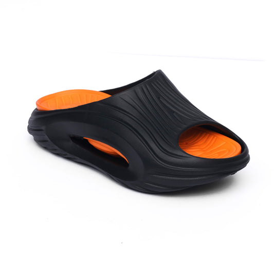 High Quality Black Orange Flip Flops - FL - 5001