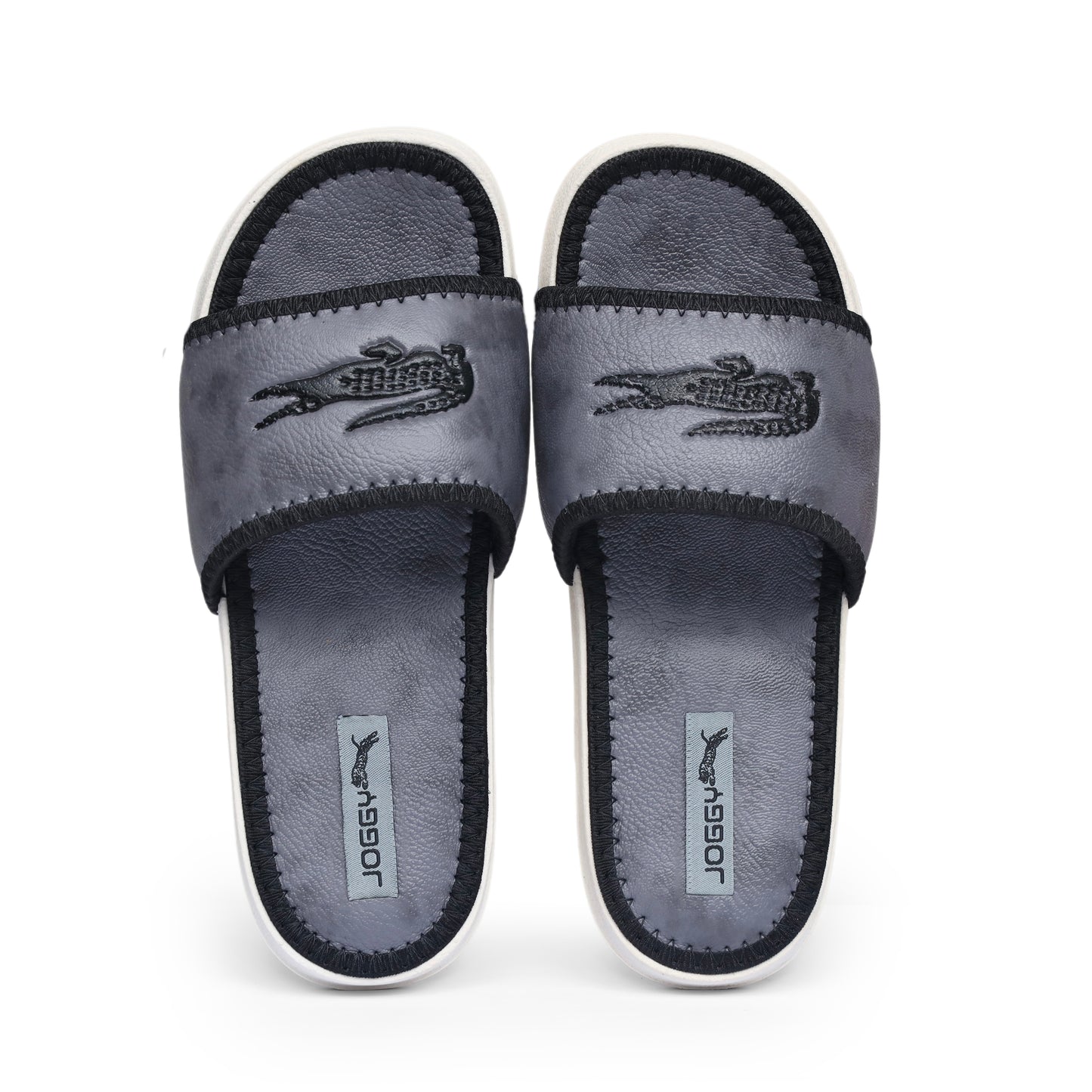 Grey Lacoste Pure Leather Slides - HE – 6