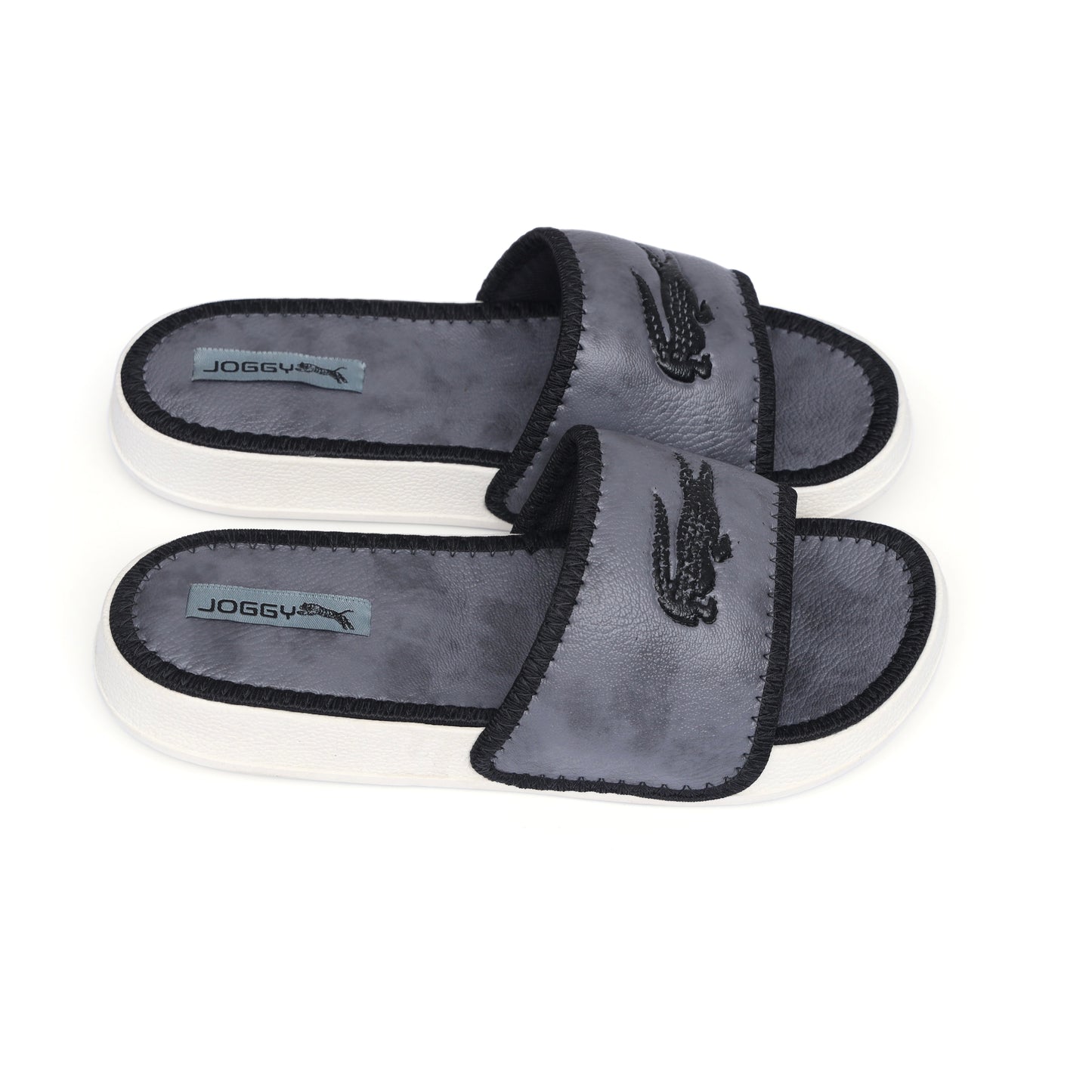Grey Lacoste Pure Leather Slides - HE – 6
