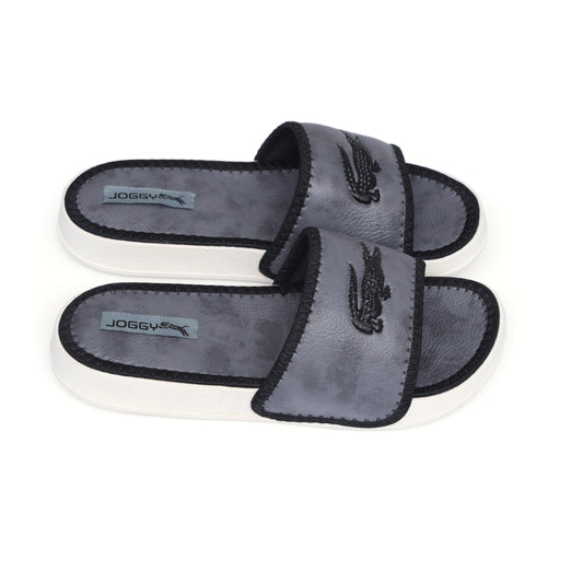 Grey Lacoste Pure Leather Slides - HE – 6