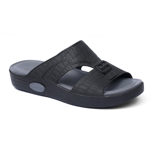 Arabic Grey Black Flip Flops - FL - 700