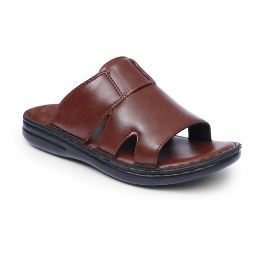 Grain Leather Mustard Handmade Chappal - T11