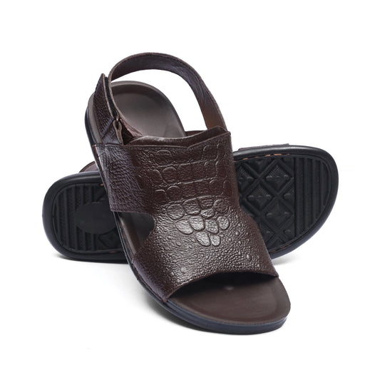 Brown Pure Croc Leather Sandal - CL - 0359 - JOGGY