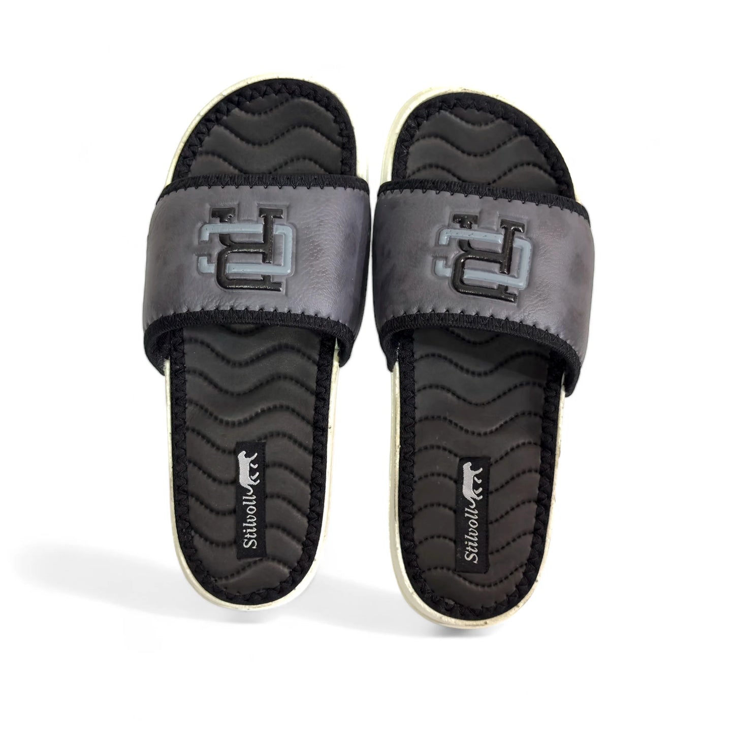 Dark Grey Pure Leather CR Slides - HE - 5 - JOGGY