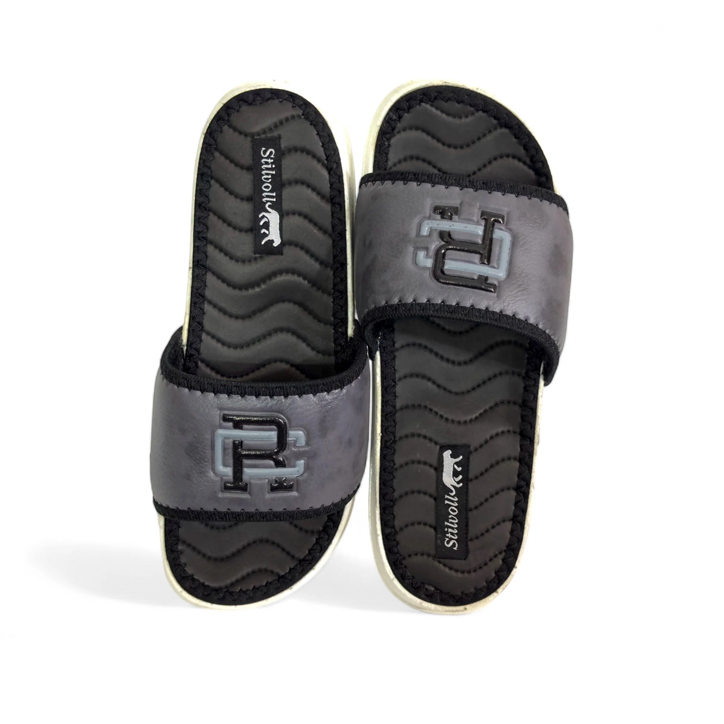 Dark Grey Pure Leather CR Slides - HE - 5 - JOGGY