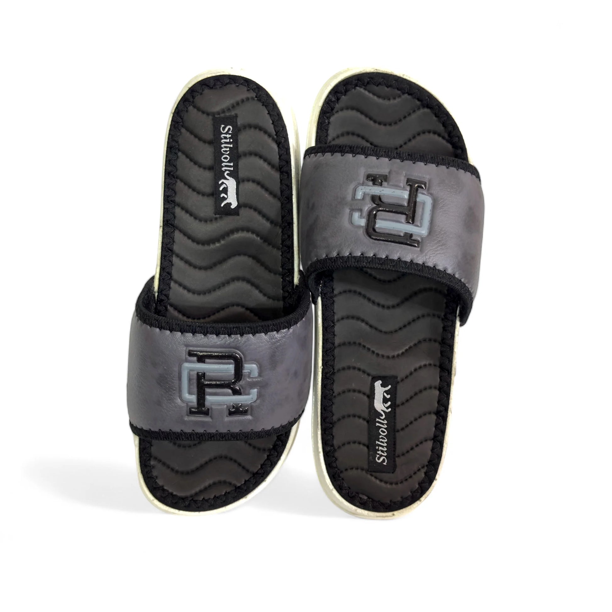 Dark Grey Pure Leather CR Slides - HE - 5 - JOGGY