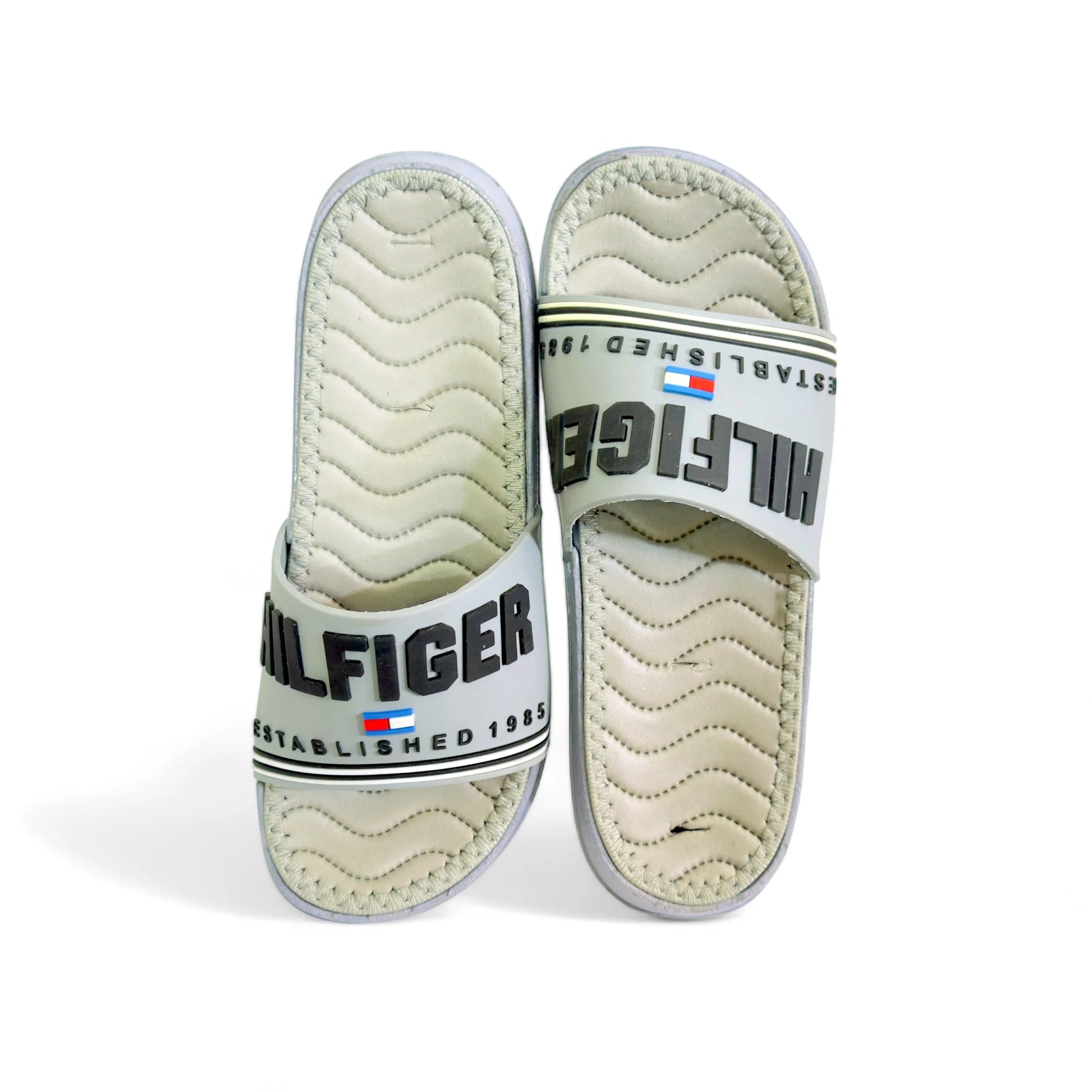 Imported Tommy Hilfiger Grey Slides - HE - 1 - JOGGY
