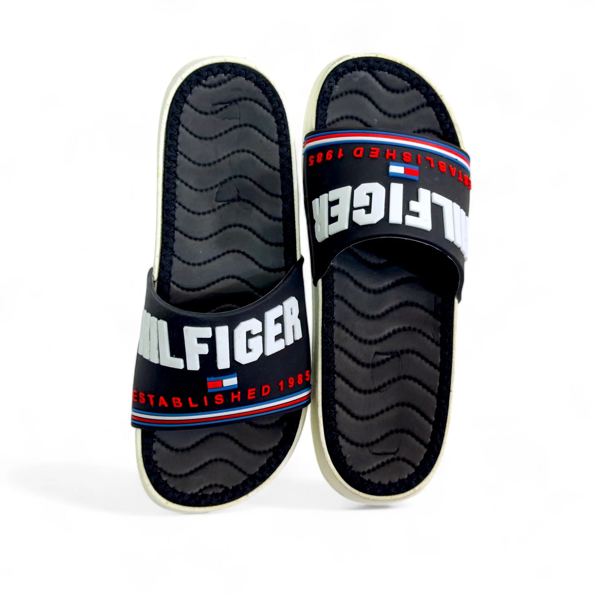 Imported Tommy Hilfiger Black Slides - HE - 1 - JOGGY