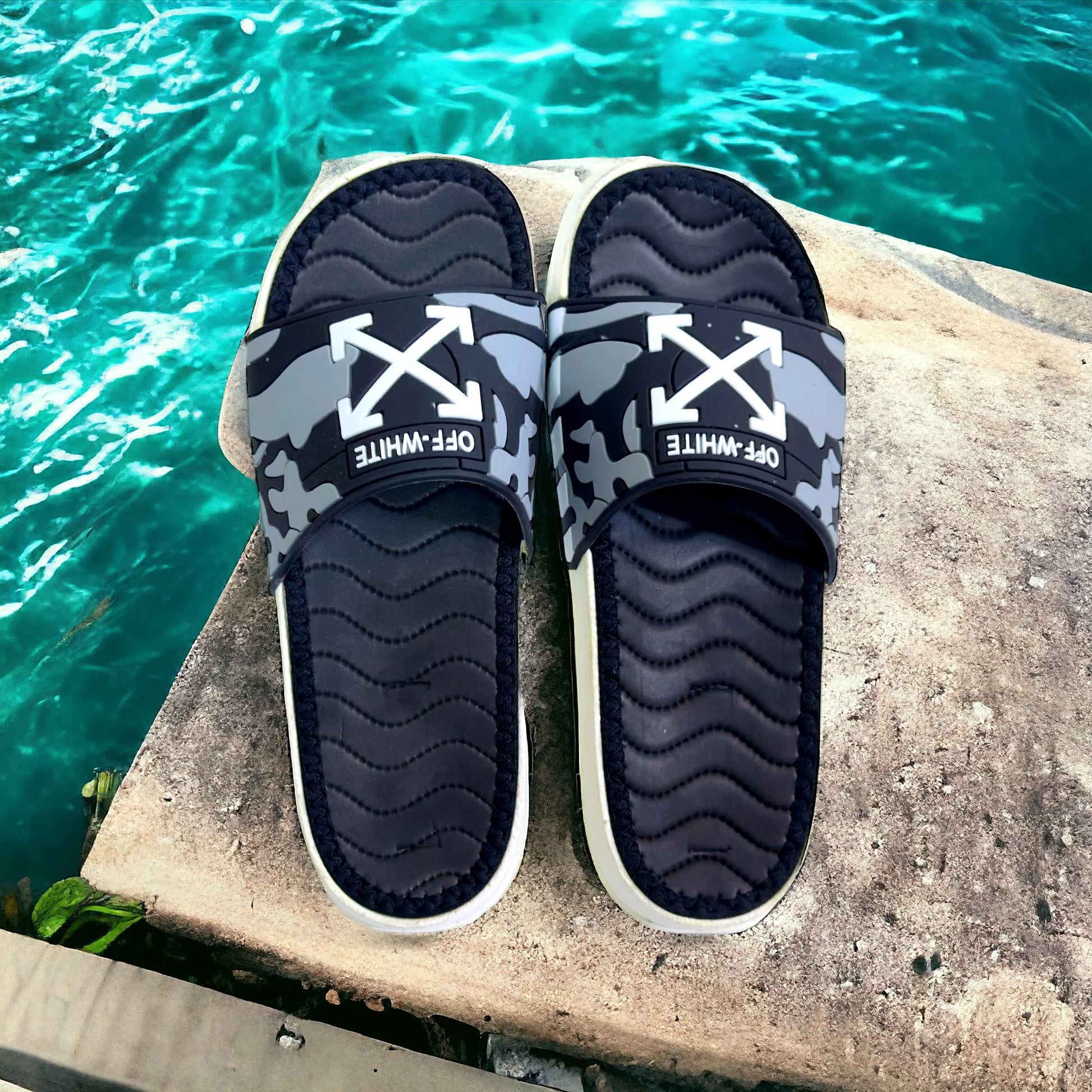 Imported Cross Black Slides - HE - 2 - JOGGY