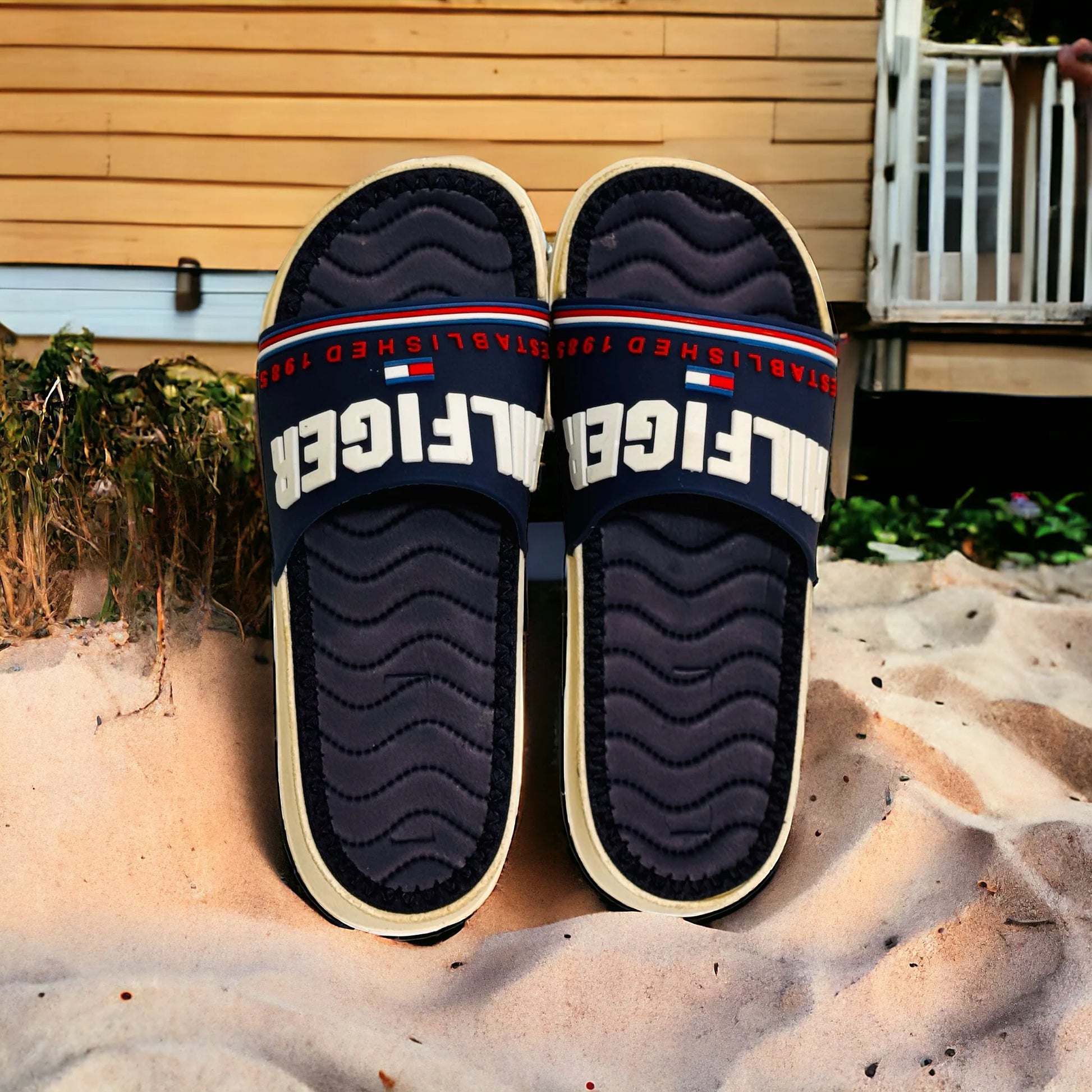 Imported Tommy Hilfiger Navy Blue Slides - HE - 1 - JOGGY