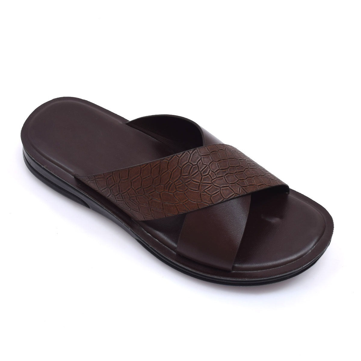 Crown-Cross Brown Slides - W9