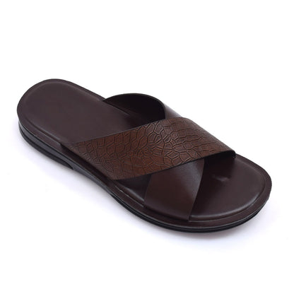 Crown-Cross Brown Slides - W9