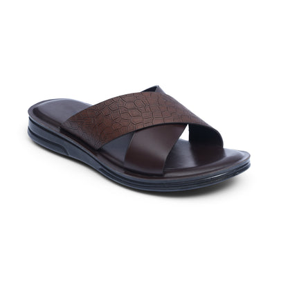 Crown-Cross Brown Slides - W9