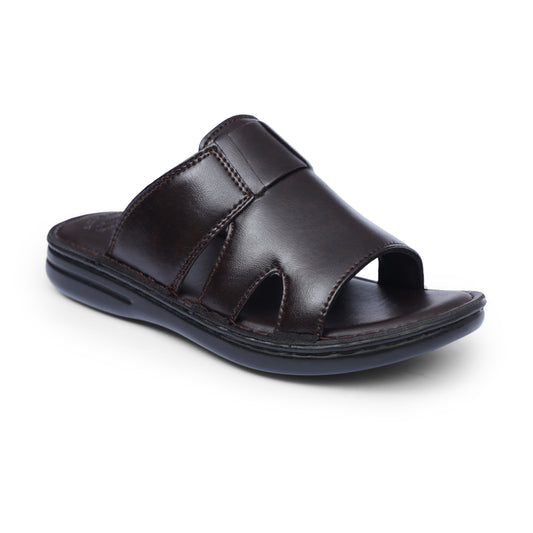 Grain Leather Brown Handmade Chappal - T11