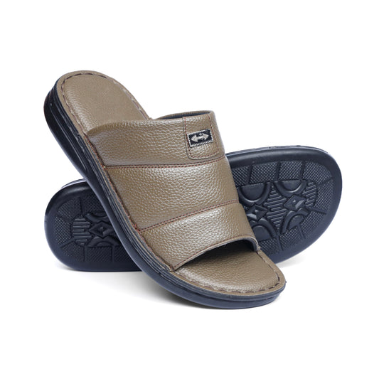 Grain Leather Camel Handmade Chappal - T13
