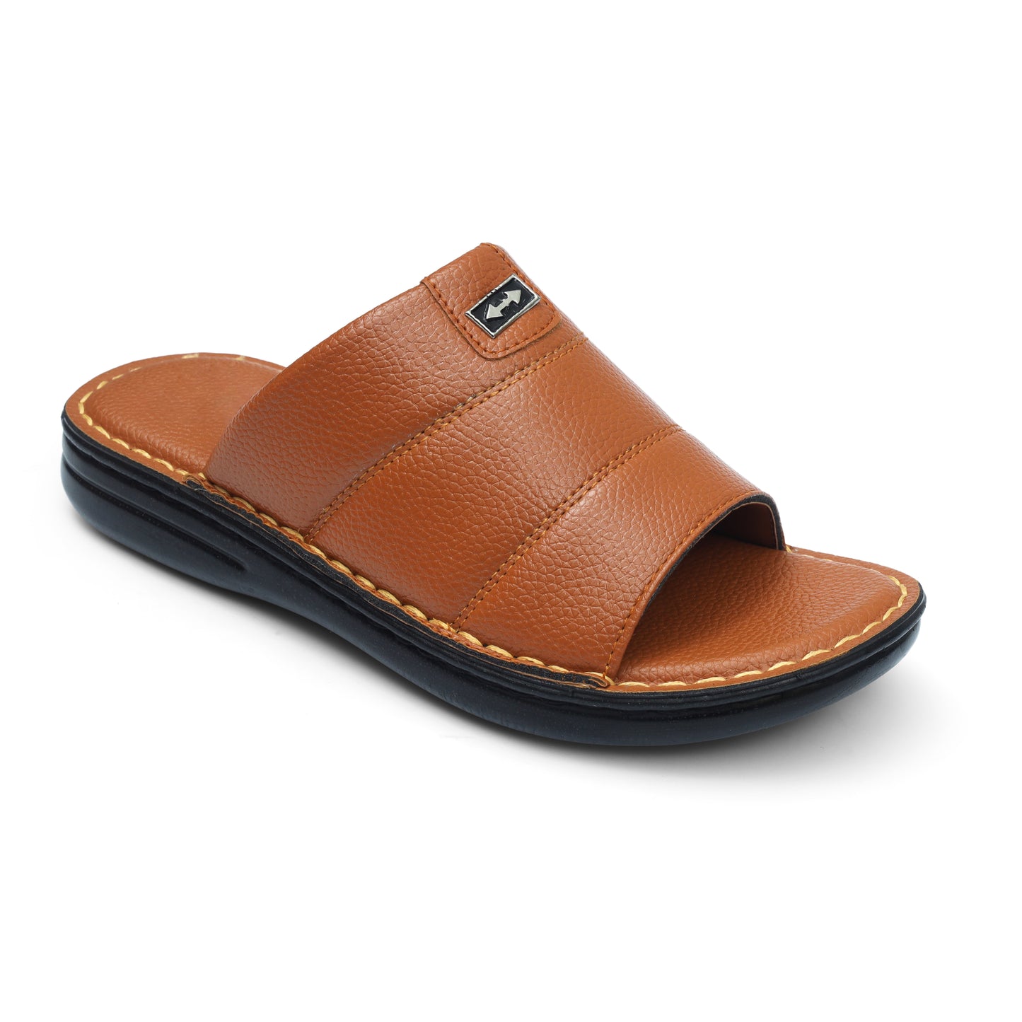 Grain Leather Tan Handmade Chappal - T13