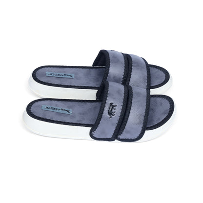 Premium Ash Grey Strap Pure Leather Slides - HE - 4