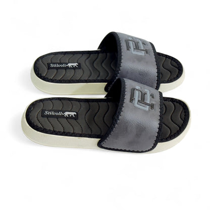 Ash Grey Pure Leather CR Slides - HE - 5