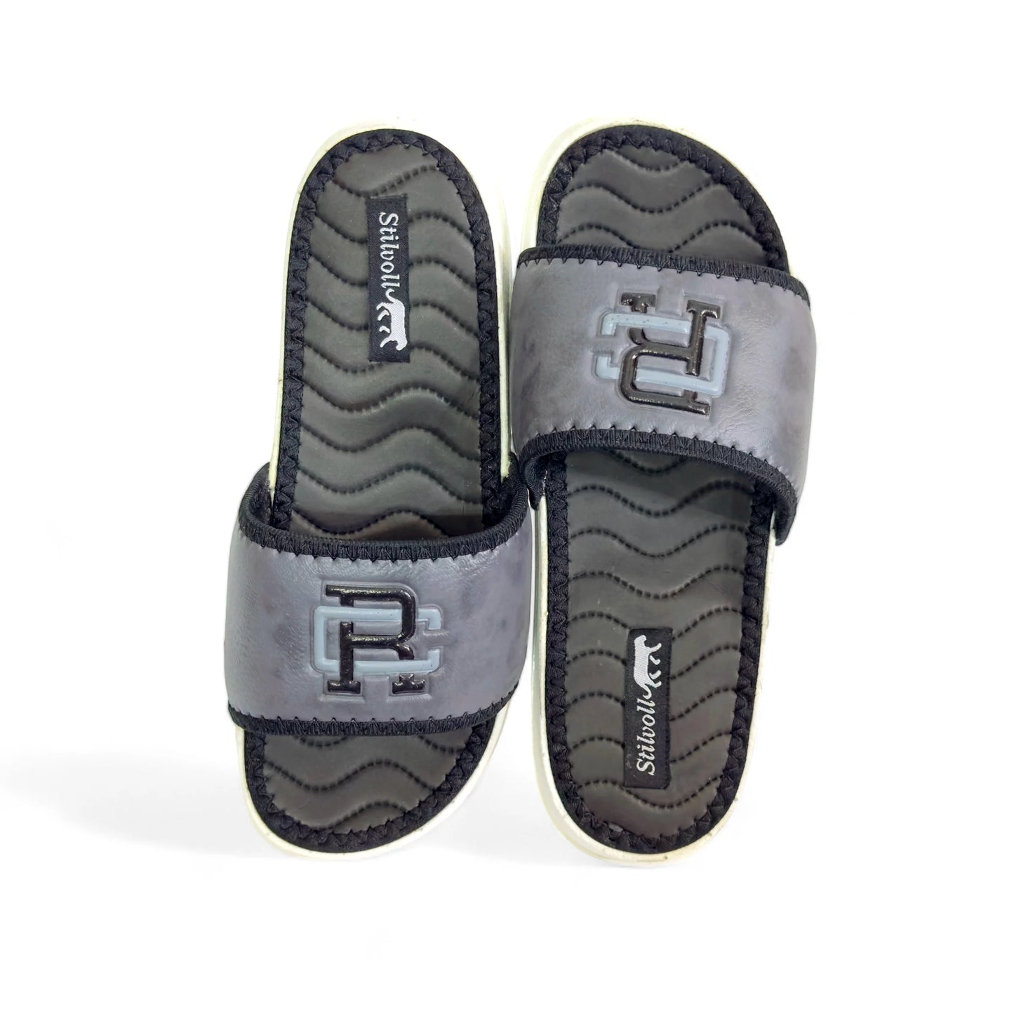 Ash Grey Pure Leather CR Slides - HE - 5