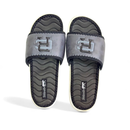 Ash Grey Pure Leather CR Slides - HE - 5