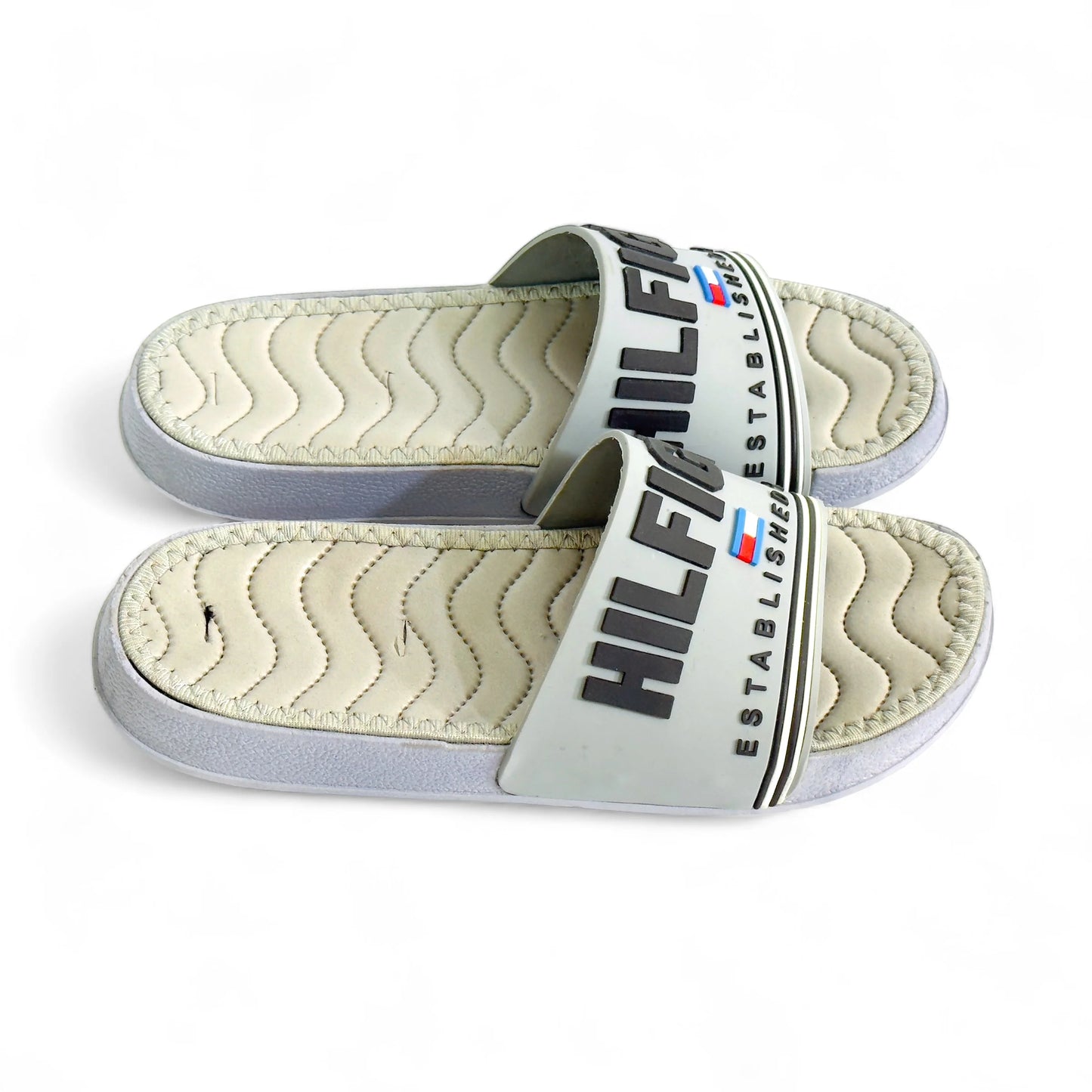 Imported Tommy Hilfiger Grey Slides - HE - 1