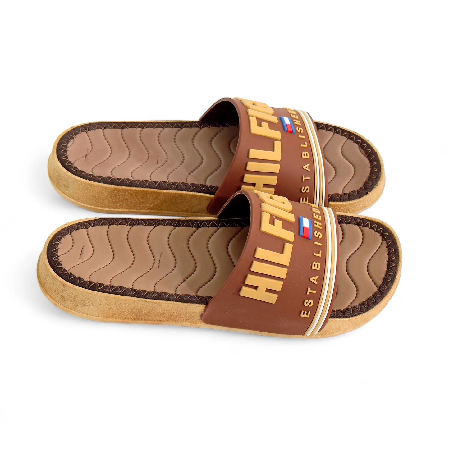 Imported Tommy Hilfiger Brown Slides - HE - 1