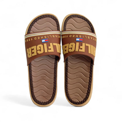 Imported Tommy Hilfiger Brown Slides - HE - 1