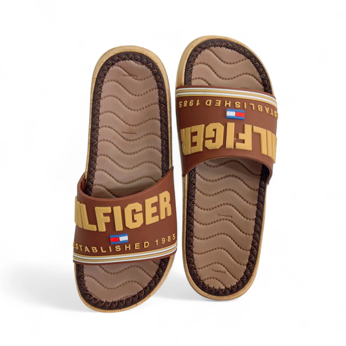 Imported Tommy Hilfiger Brown Slides - HE - 1