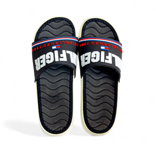 Imported Tommy Hilfiger Black Slides - HE - 1