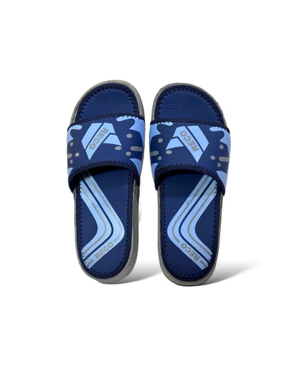 Blue Reco Pure Leather Slides - HE – 7