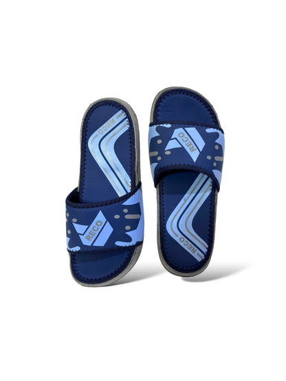 Blue Reco Pure Leather Slides - HE – 7