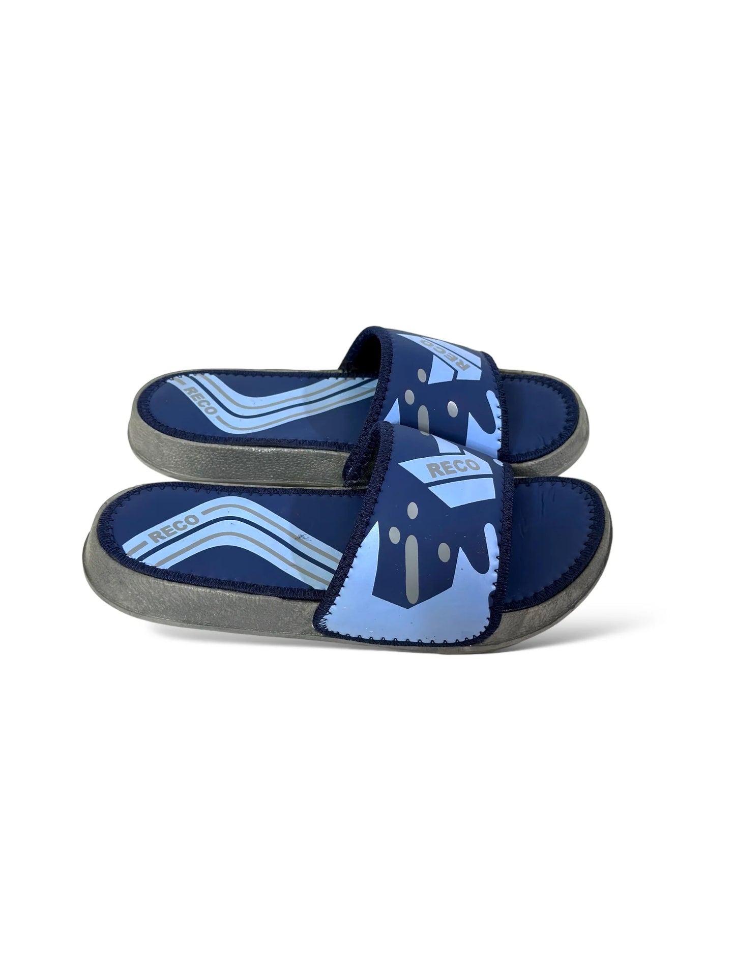 Blue Reco Pure Leather Slides - HE – 7