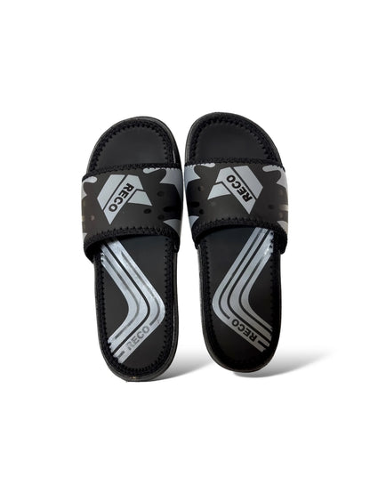 Black Reco Pure Leather Slides - HE – 7